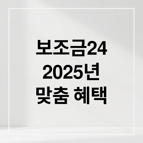 보조금24
2025년
맞춤 혜택 (보조금24 조회하기)