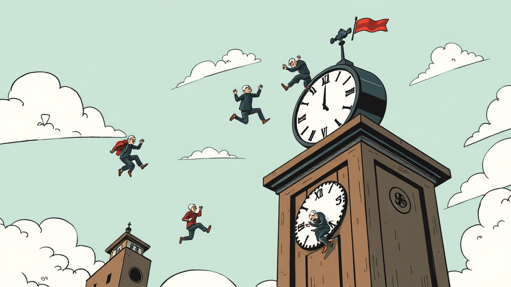 정년연장, 왜 논의될까? (illustration 스타일)