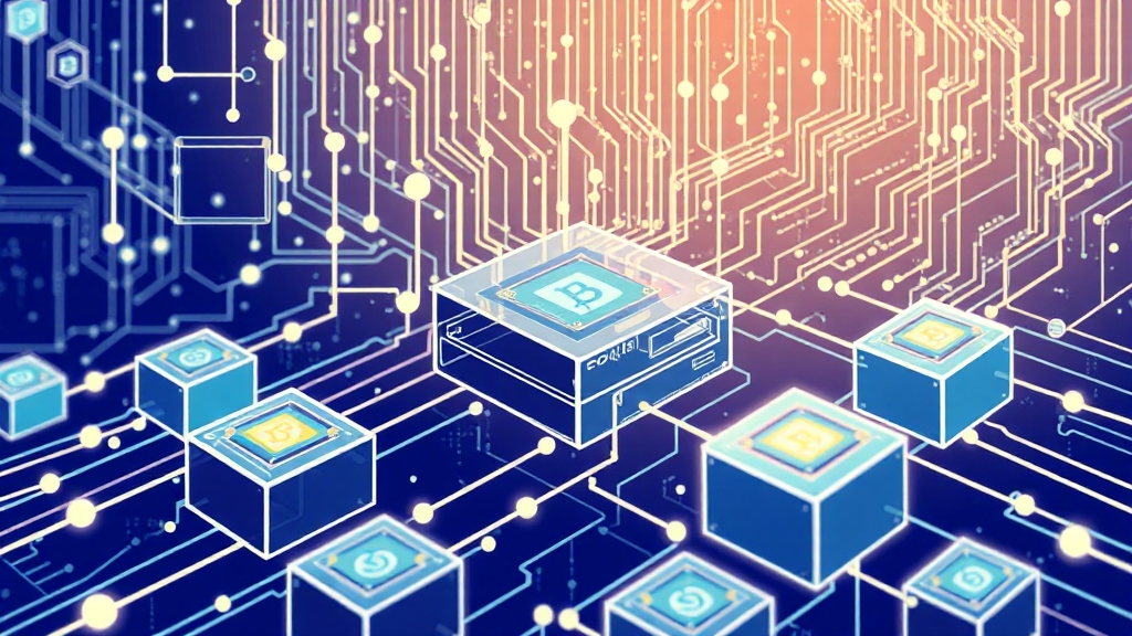 블록체인 기술 개요 (illustration 스타일)