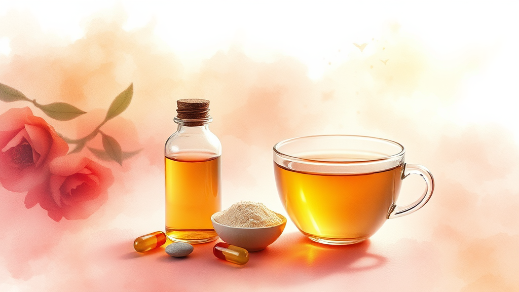 삼백초 추출물의 섭취 방법 (watercolor 스타일)