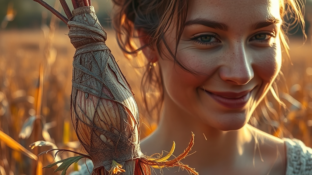 우슬뿌리 관련 추가 정보 (realistic 스타일)