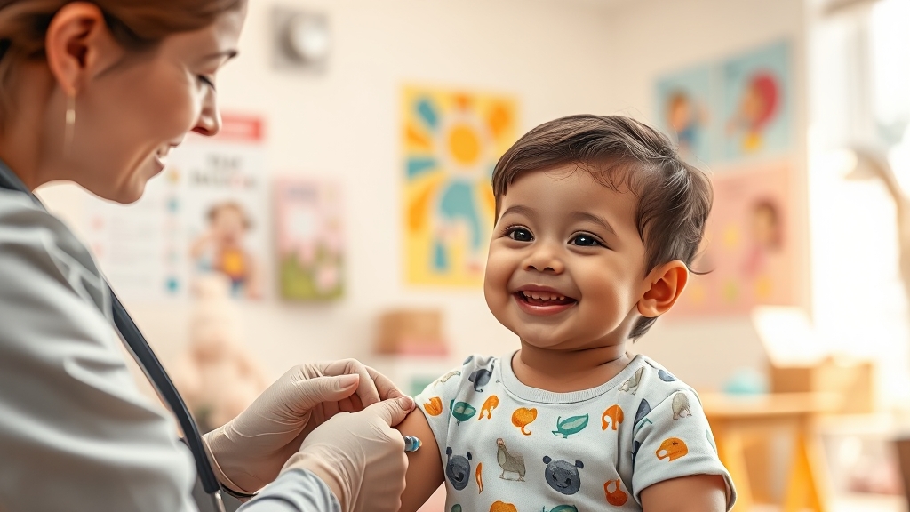 예방접종과 건강 관리 (realistic 스타일)