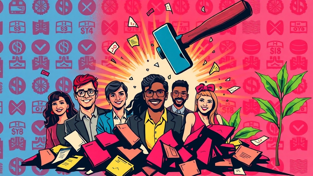 누가 빚탕감 받을 수 있나요? (popart 스타일)