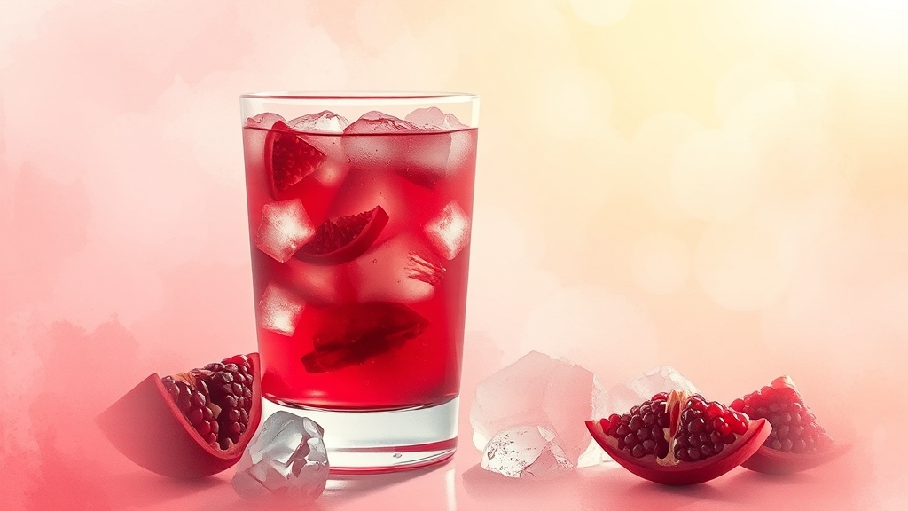 더레드 석류농축액, 어떻게 먹어야 할까? (watercolor 스타일)