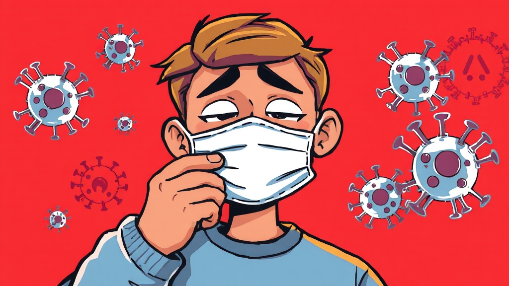 독감 환자 급증 주의! (cartoon 스타일)