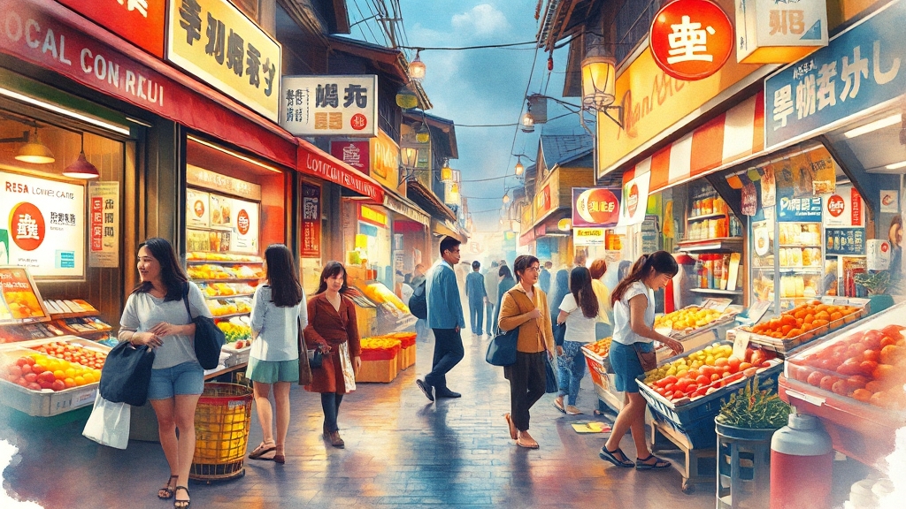 아산사랑카드 지역 마트 정보 (watercolor 스타일)