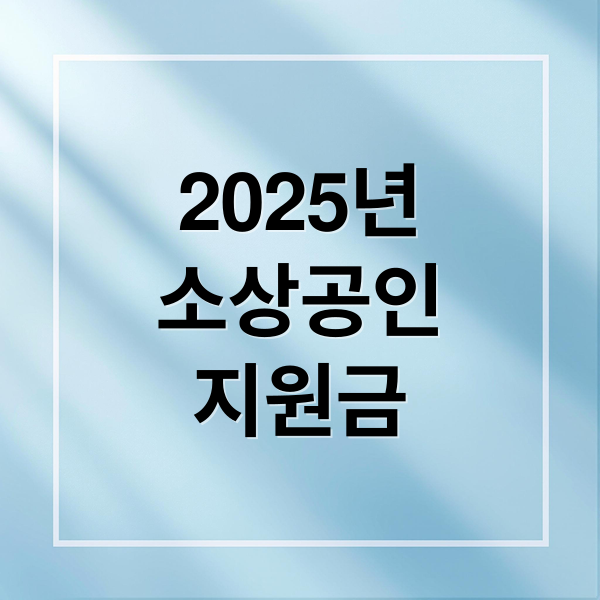 2025년
소상공인
지원금 (소상공인 지원금 가이드)