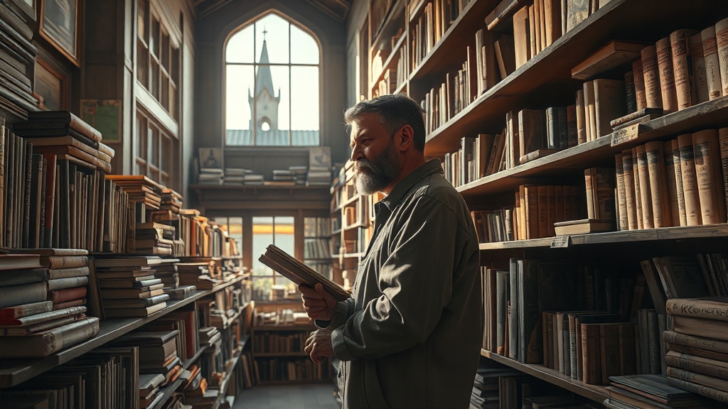 안동 교회 서점 개요 (realistic 스타일)