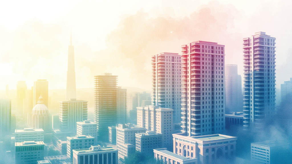 부동산 시장 동향 분석 (watercolor 스타일)