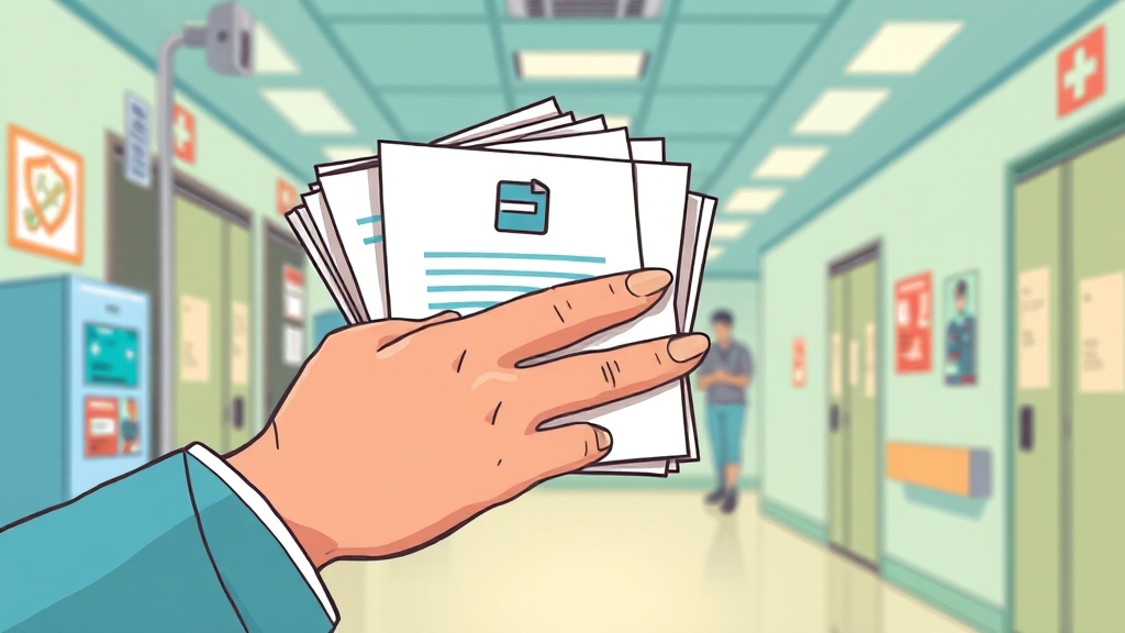 실손보험 청구 서류 준비 방법 (cartoon 스타일)