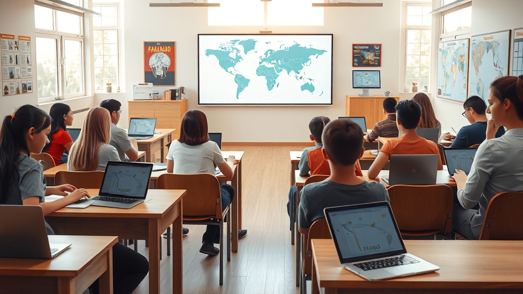 미디어 리터러시 교육 사례 (realistic 스타일)