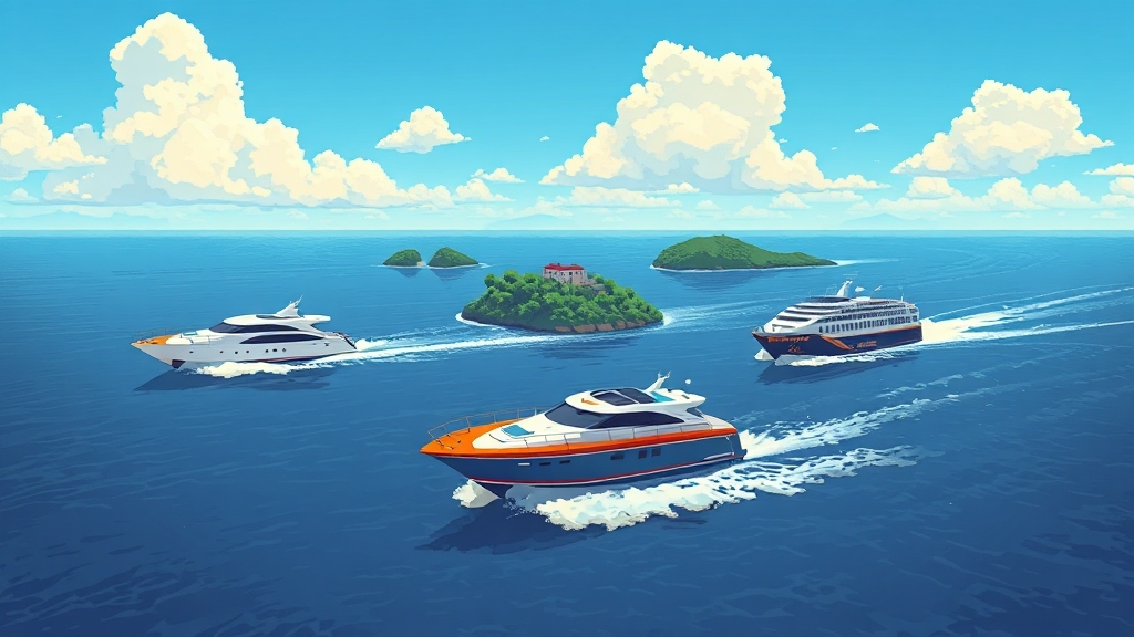 배편 예약 및 요금 안내 (cartoon 스타일)