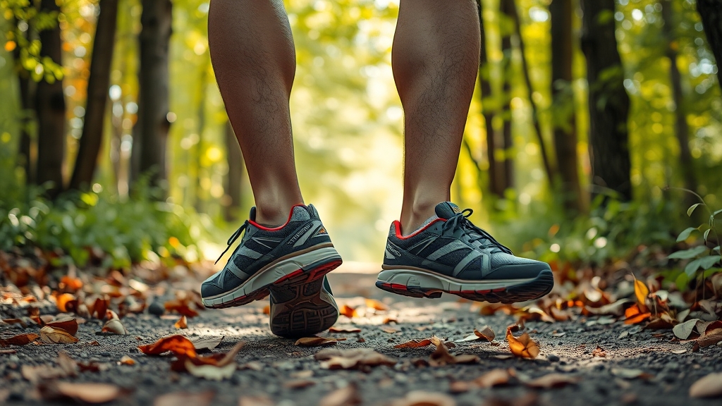 걷기 운동 시 주의사항 (realistic 스타일)