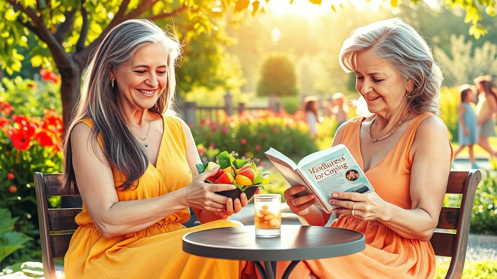 난소암 항암 부작용 관리 (realistic 스타일)