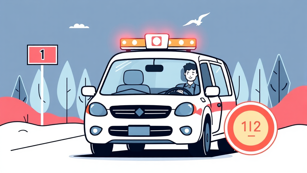 긴급출동 서비스 이용 방법과 횟수 제한 (illustration 스타일)