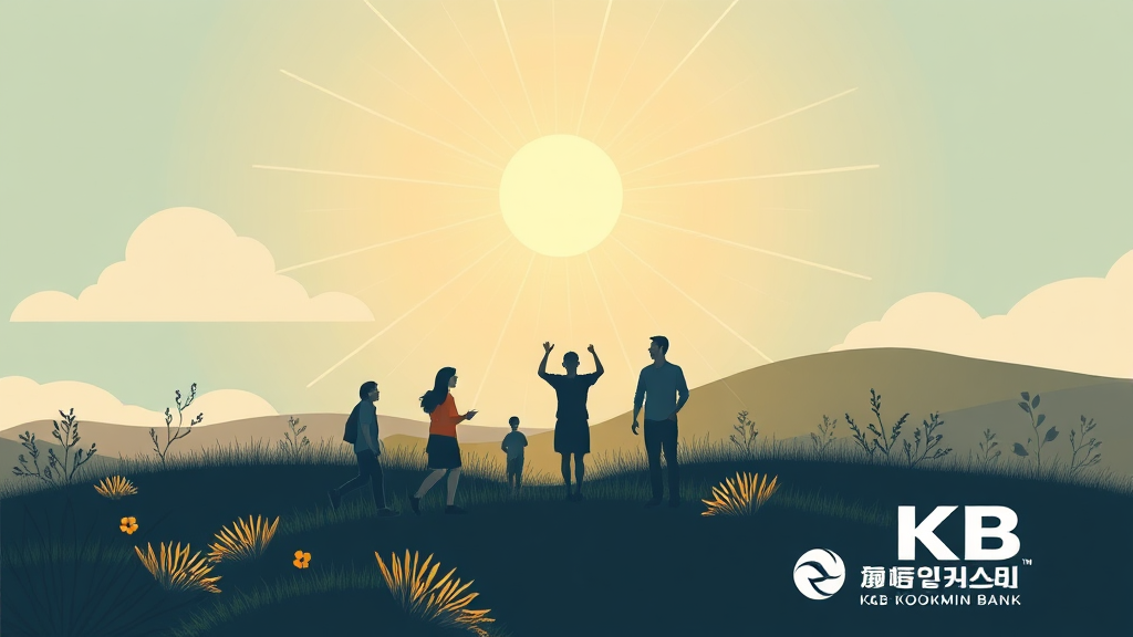 KB 국민은행의 포용적 금융 정책 (illustration 스타일)