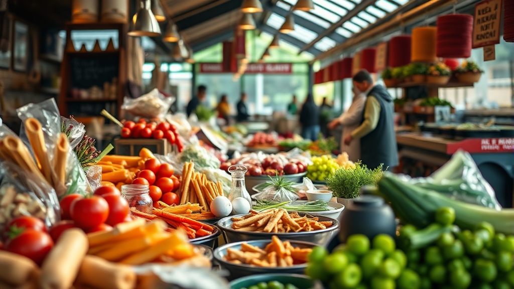 마켓컬리: 신선식품 특화 쇼핑 (realistic 스타일)