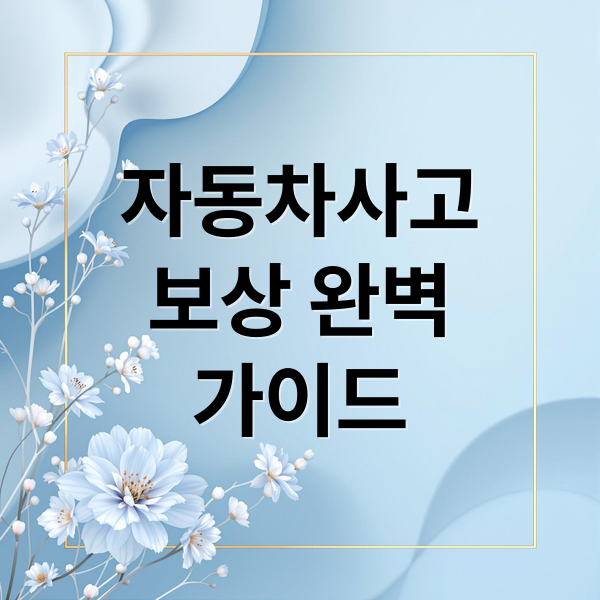 자동차사고
보상 완벽
가이드 (자동차사고 보상)