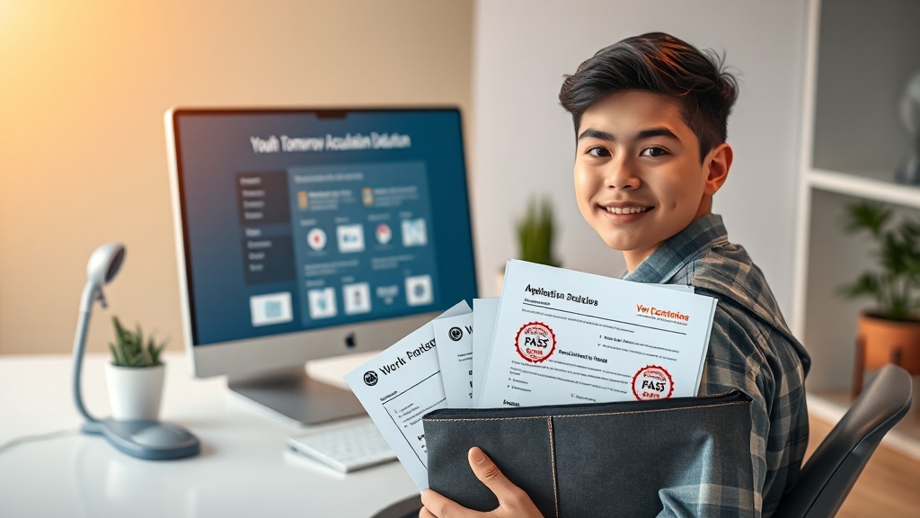 신청 절차 및 서류 (realistic 스타일)