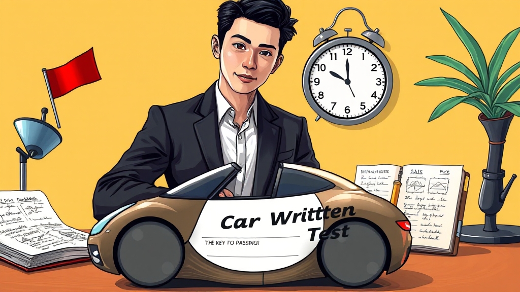 필기시험, 핵심은? (illustration 스타일)