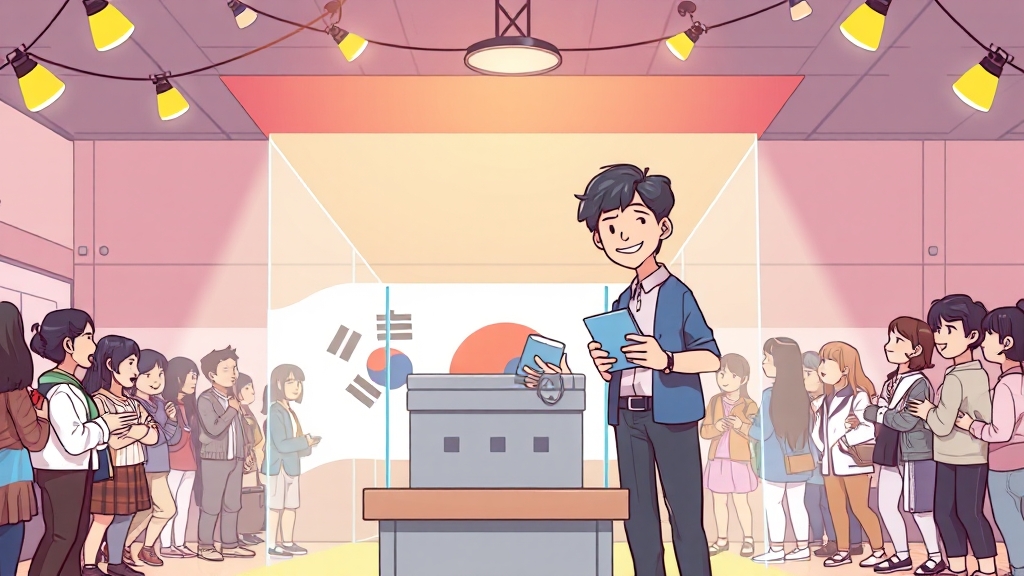사전투표, 편리하고 중요해요 (cartoon 스타일)