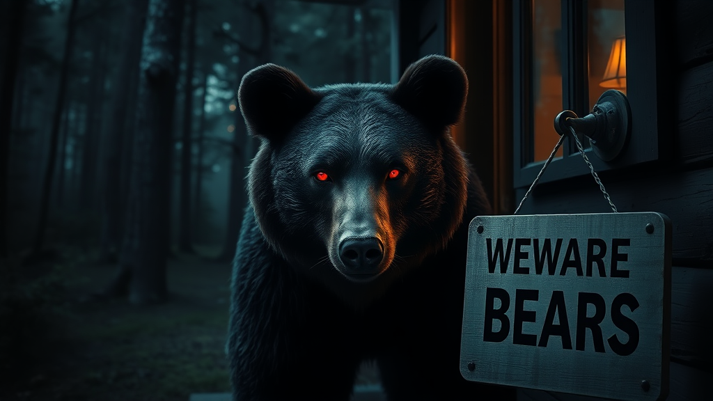 곰 습격 사고: 사례와 유형 (realistic 스타일)