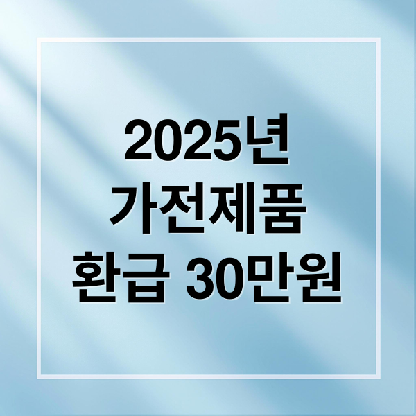 2025년
가전제품
환급 30만원 (가전제품 정부지원)