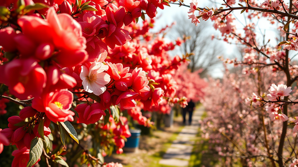 3월의 동백꽃, 매화, 산수유 명소 탐방 (realistic 스타일)