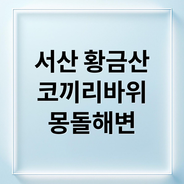 서산 황금산
코끼리바위
몽돌해변 (서산 황금산 코끼리바위)