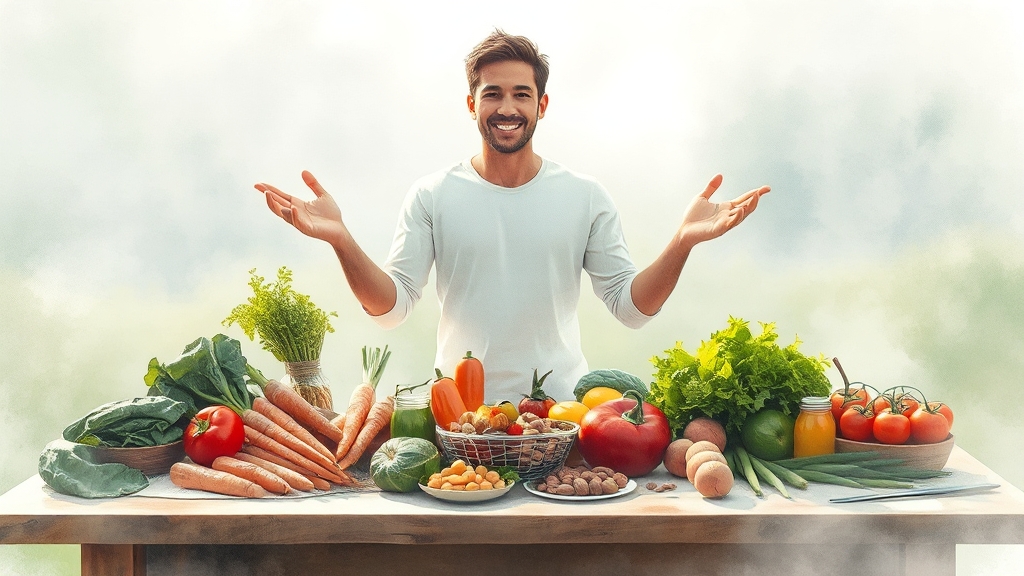 전립선 건강 식단 구성 가이드 (watercolor 스타일)