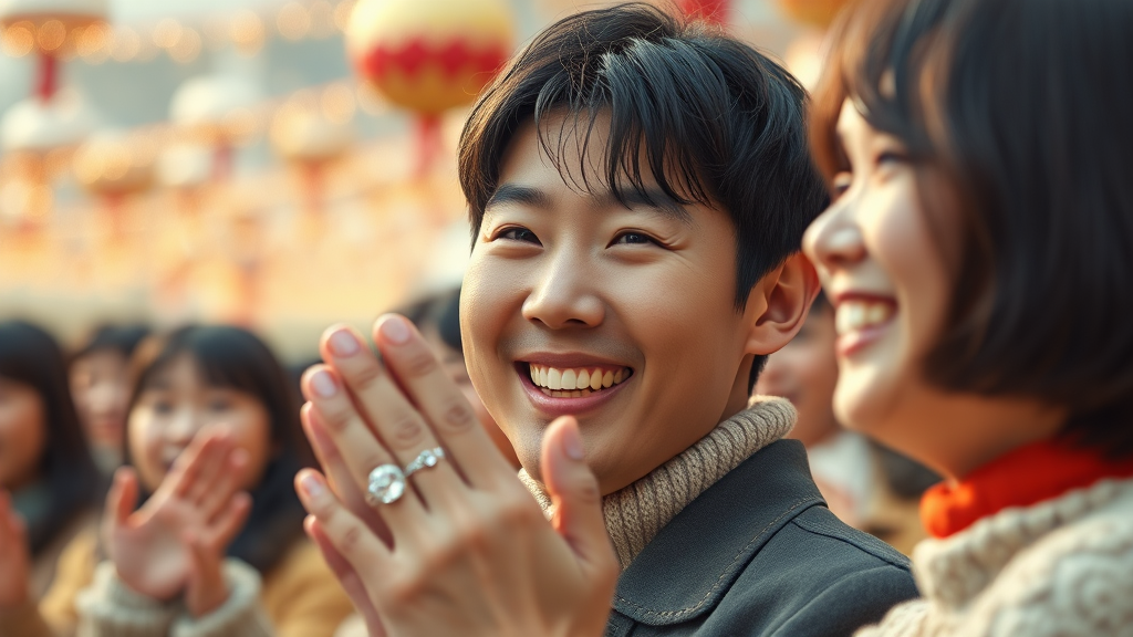 프러포즈 반응 & 기대감 (realistic 스타일)