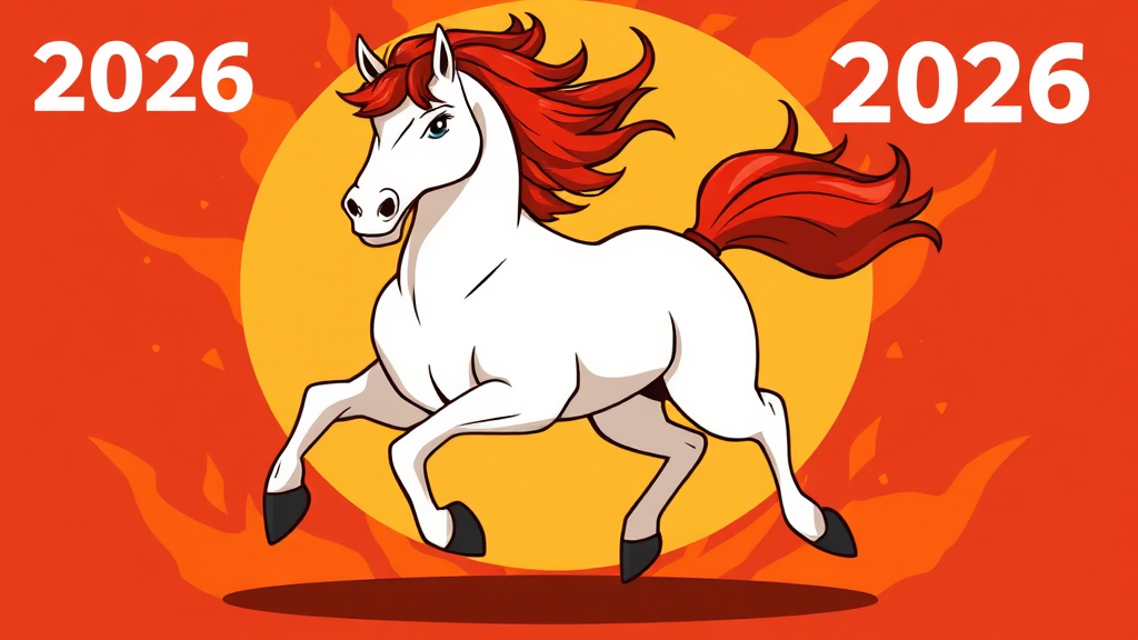 붉은 말띠 해, 병오년 (cartoon 스타일)