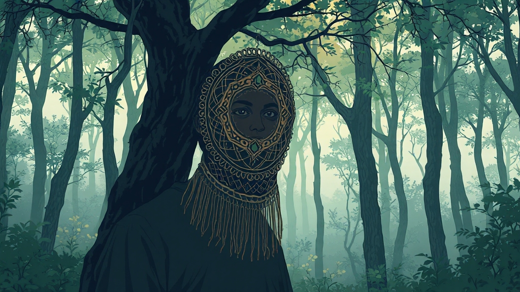 깨끗한 공기를 위한 노력: 마스크와 산책 (illustration 스타일)