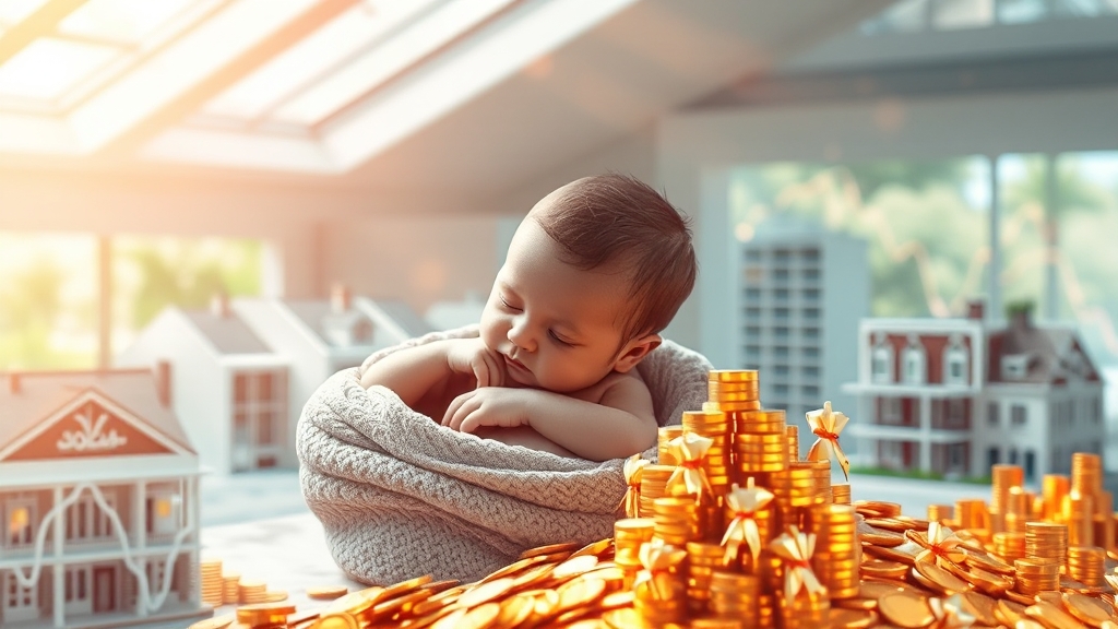 0세 증여 현황: 최근 동향 및 증가 추세 (realistic 스타일)