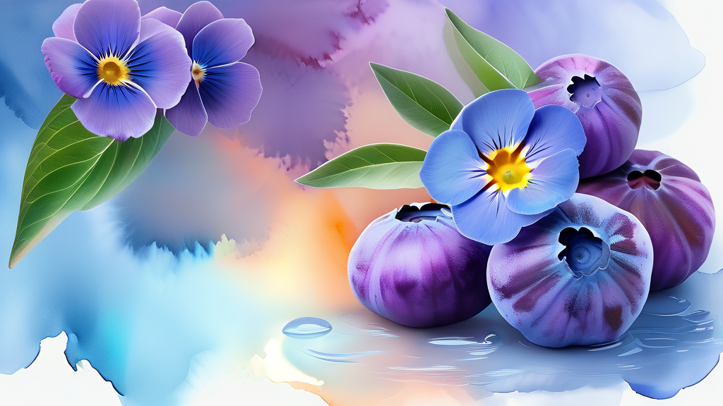 안토시아닌, 건강한 식습관의 핵심 열쇠 (watercolor 스타일)