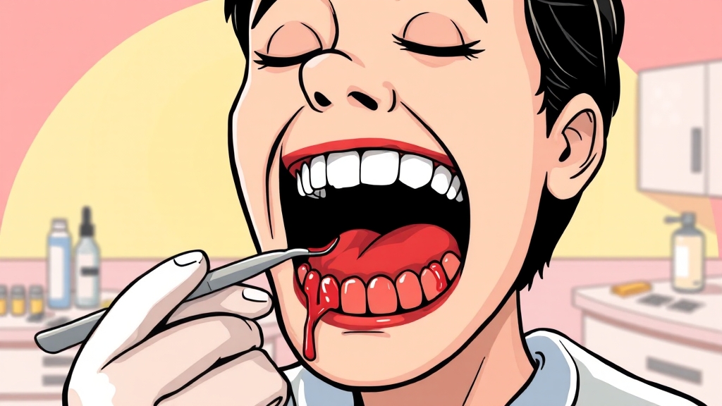 잇몸 염증 원인과 증상 (cartoon 스타일)