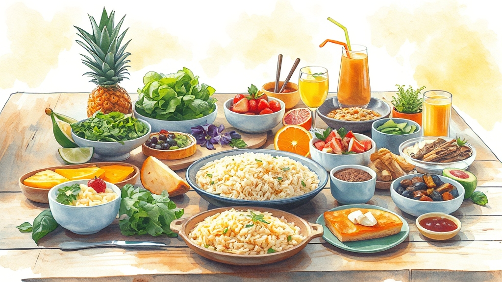 파인애플, 맛있게 먹는 방법 (watercolor 스타일)