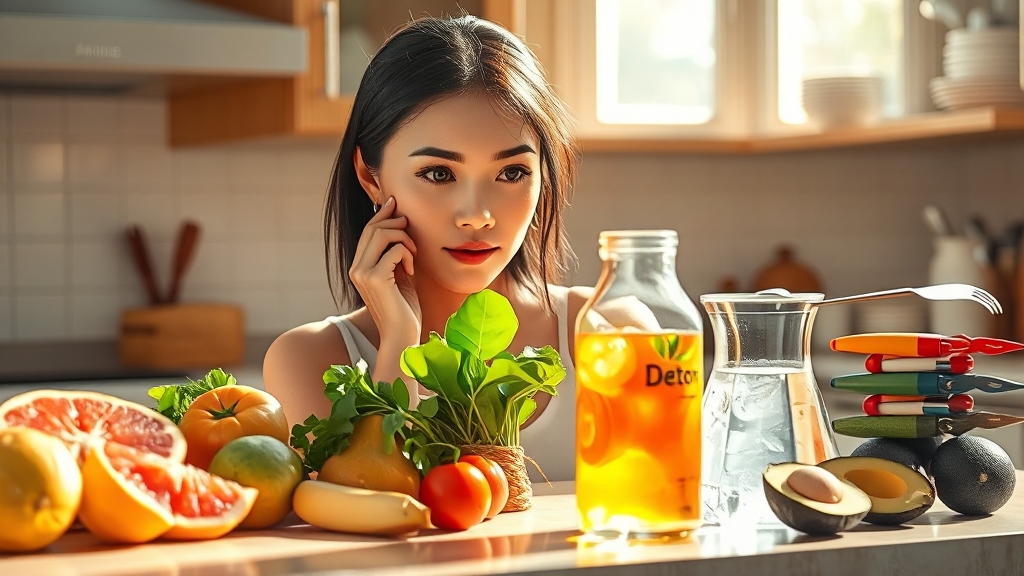 디톡스 주스, 왜 필요할까? (realistic 스타일)