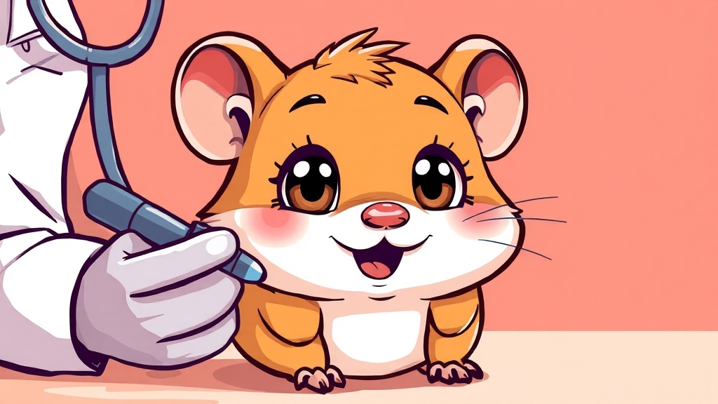 햄스터 건강 관리 (cartoon 스타일)