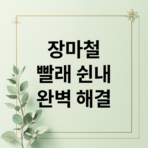 장마철
빨래 쉰내
완벽 해결 (장마철 빨래 쉰내 제거)