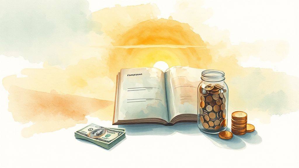 수입 늘리기와 비상금 마련 (watercolor 스타일)