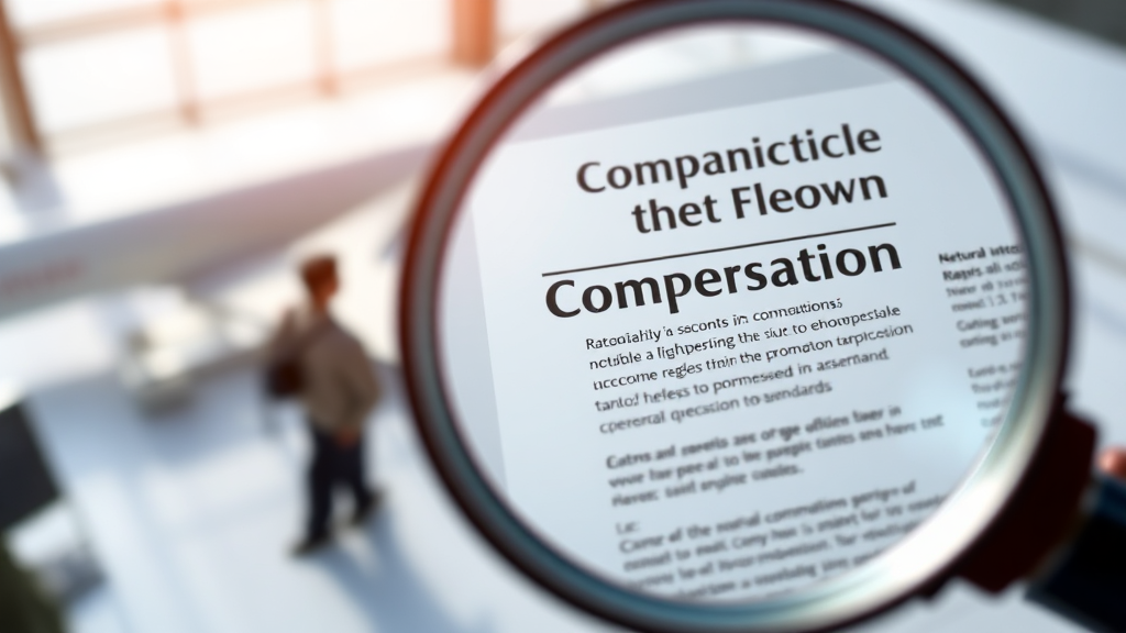 보상 기준 핵심 정보 (realistic 스타일)