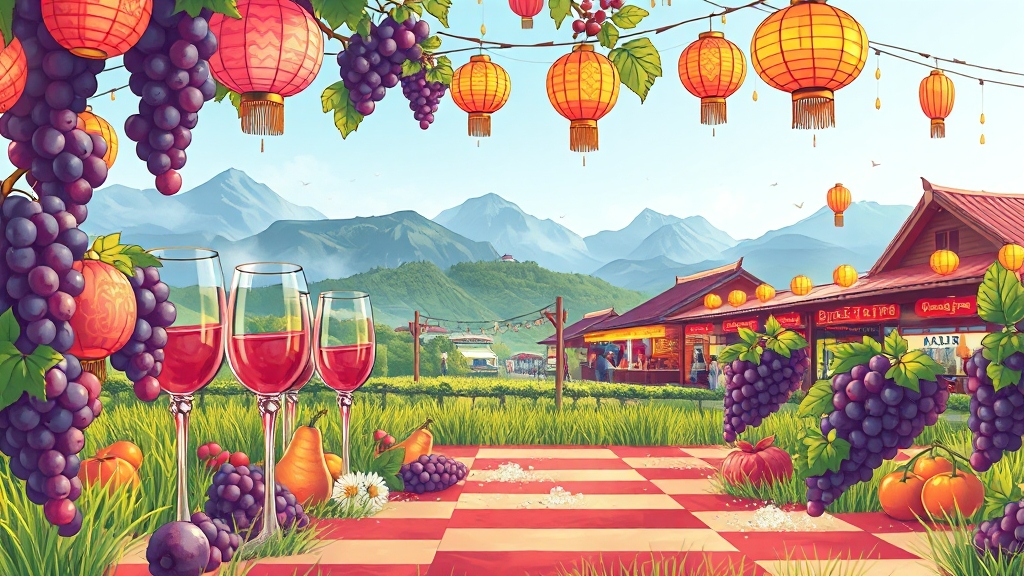 영동 맛집 및 특산물 (illustration 스타일)