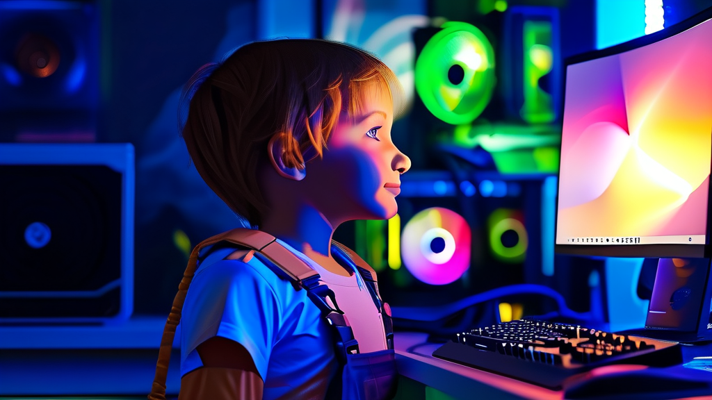 RAM, CPU, 그래픽카드: 비프음과 관련된 주요 하드웨어 점검 (realistic 스타일)