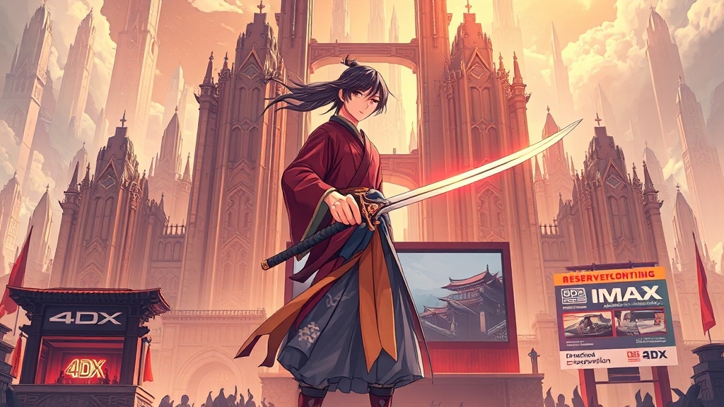 무한성편: 개봉 정보 & 예매 시작 (illustration 스타일)