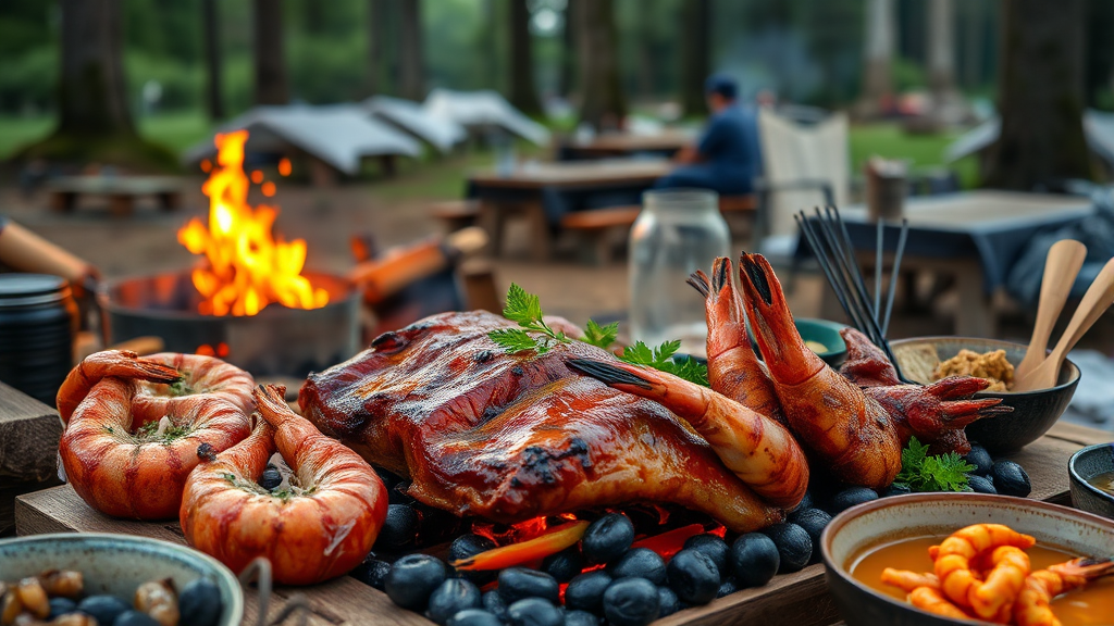 바베큐 & 식사 옵션 완벽 정리 (realistic 스타일)