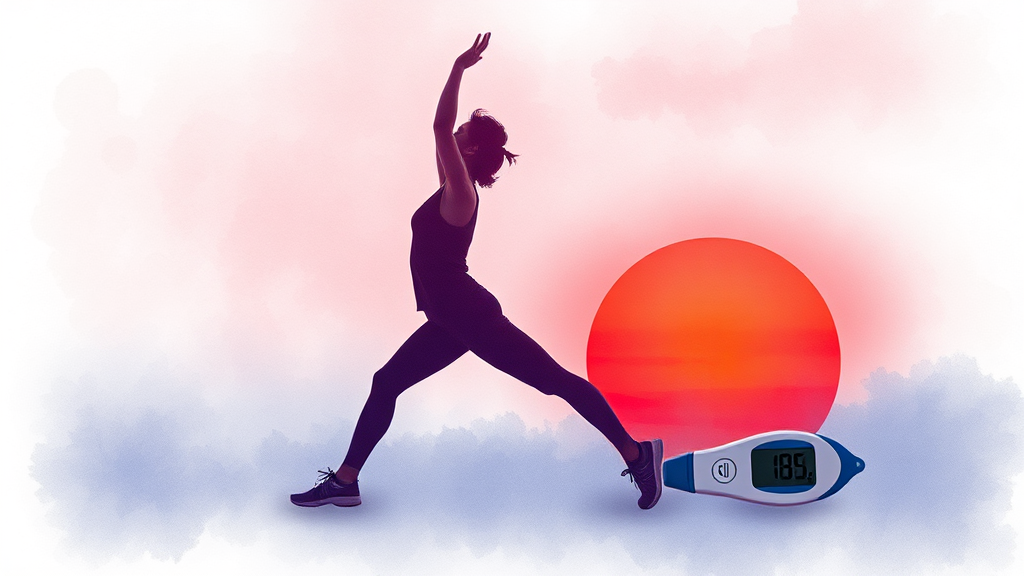 저녁 운동, 혈당 조절 효과 (watercolor 스타일)