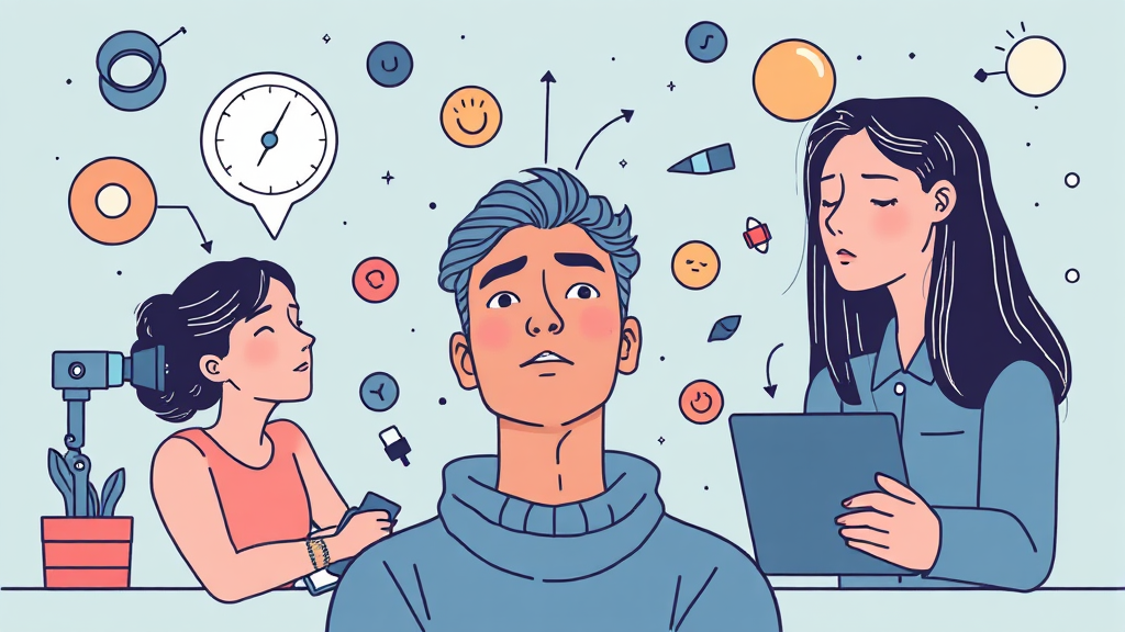 AI 일자리 대체, 직장인 인식 조사 (illustration 스타일)