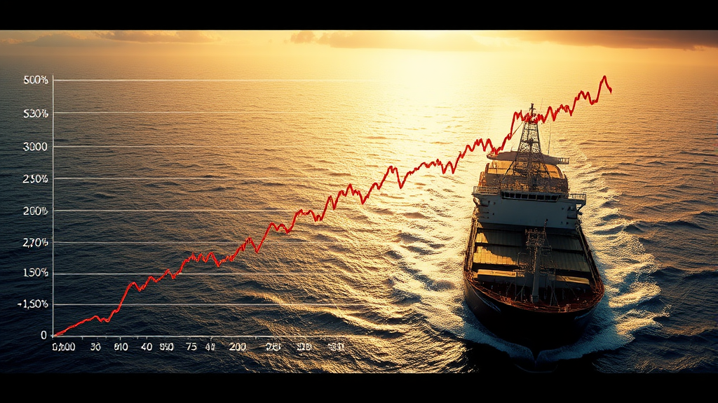 호르무즈 해협 봉쇄가 국제 유가에 미치는 영향 (realistic 스타일)