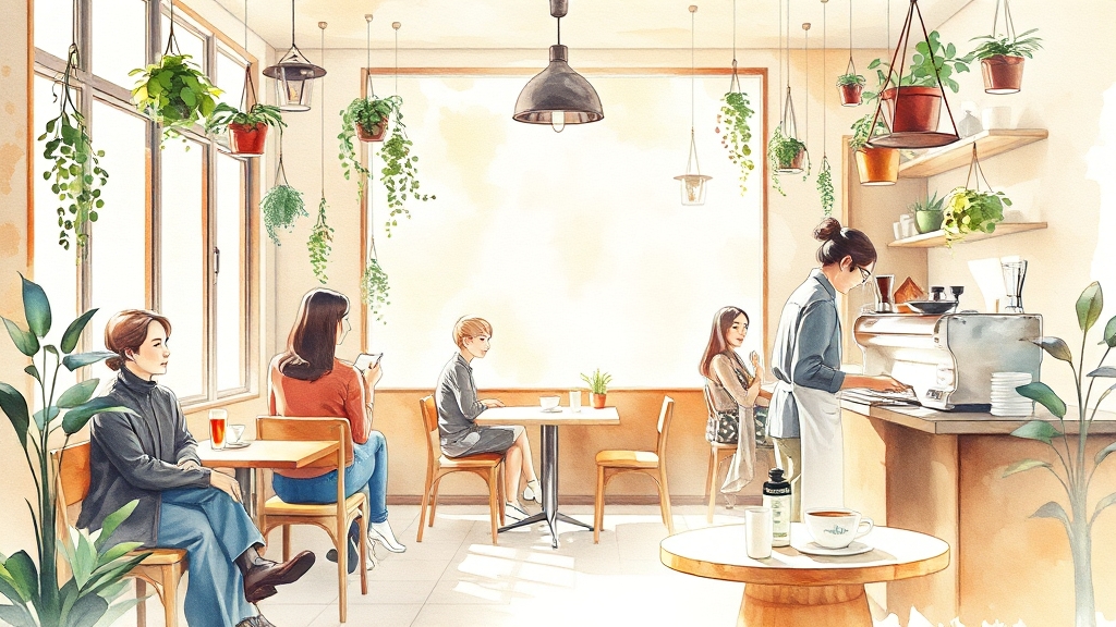 강릉 카페 투어 추천 (watercolor 스타일)
